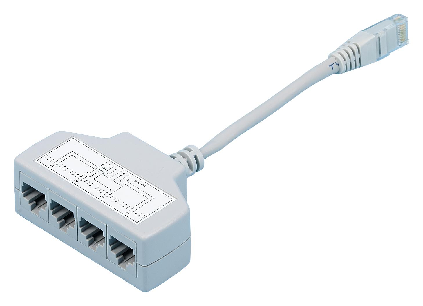 Tuk Adq88 Ez Cable Economiser, Rj45, Cat5E, Grey