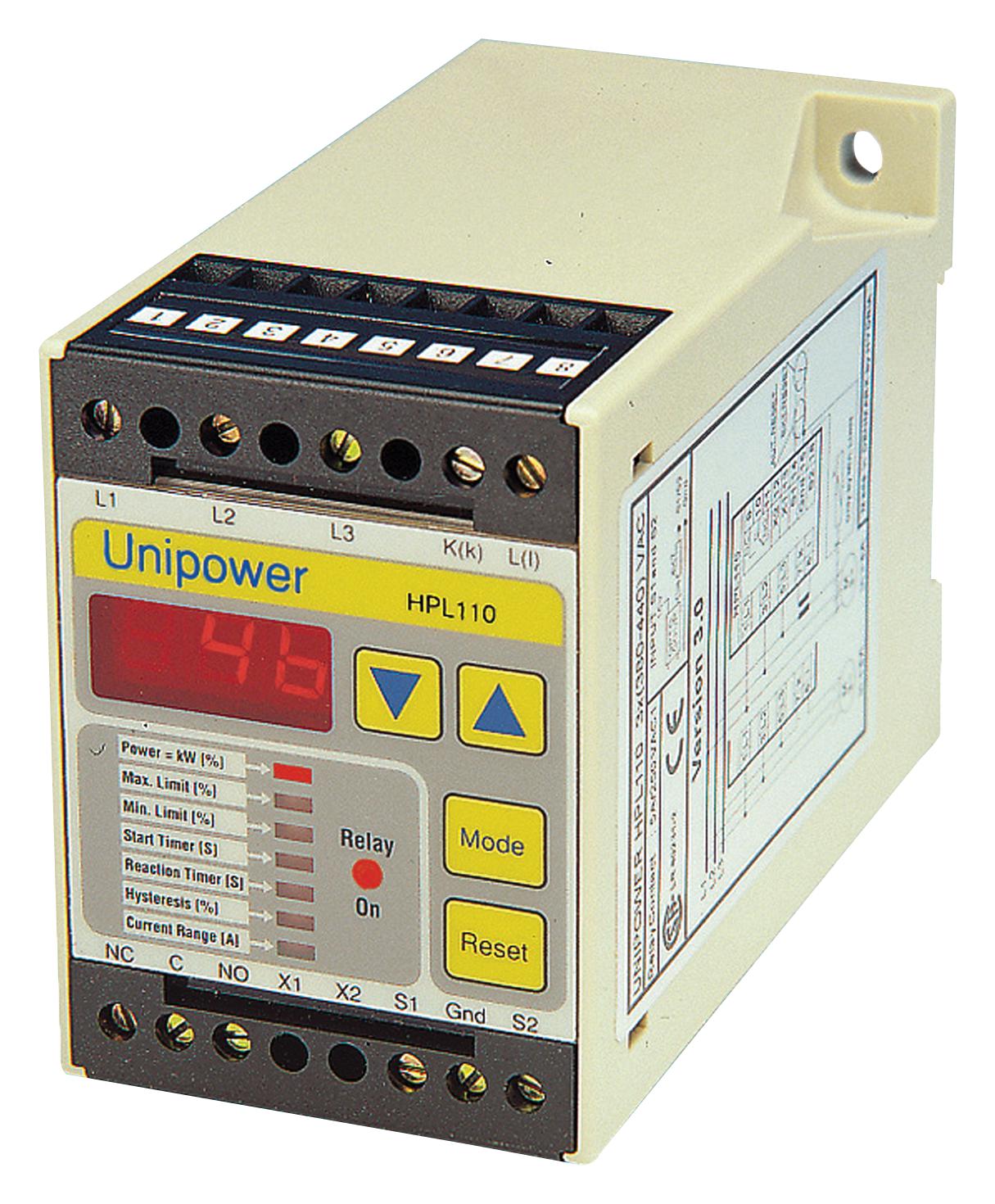 Unipower Hpl110 Digital Motor Load Monitor, Analogue O/p