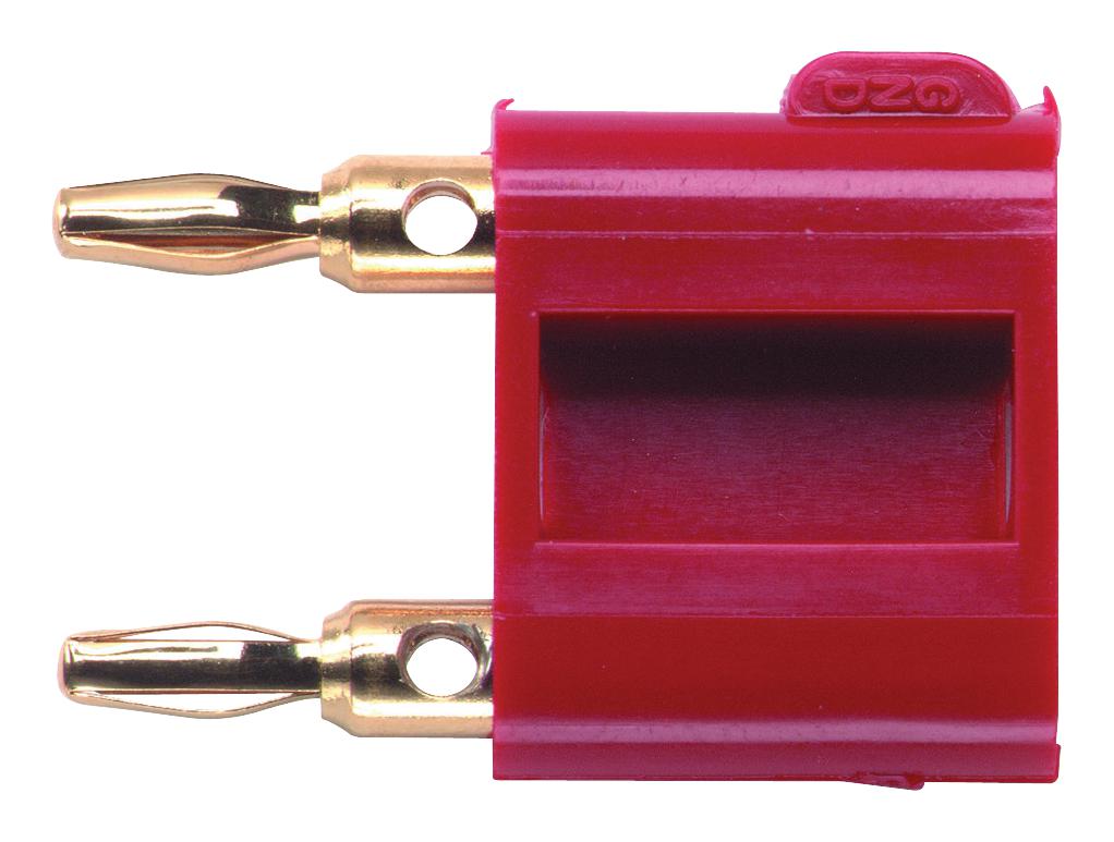 Pomona 2244-2 Double Banana Plug, 5A, Screw, Red