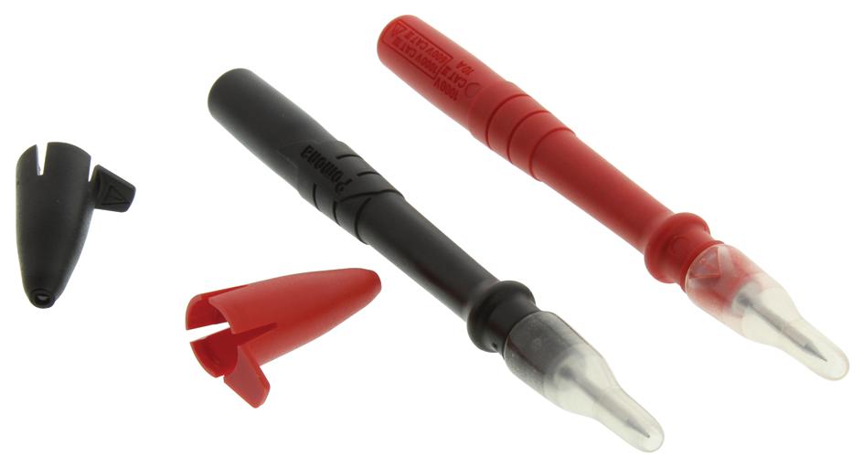 Pomona 6479 Sharp Tip Probe Set, Modular, Red/blk