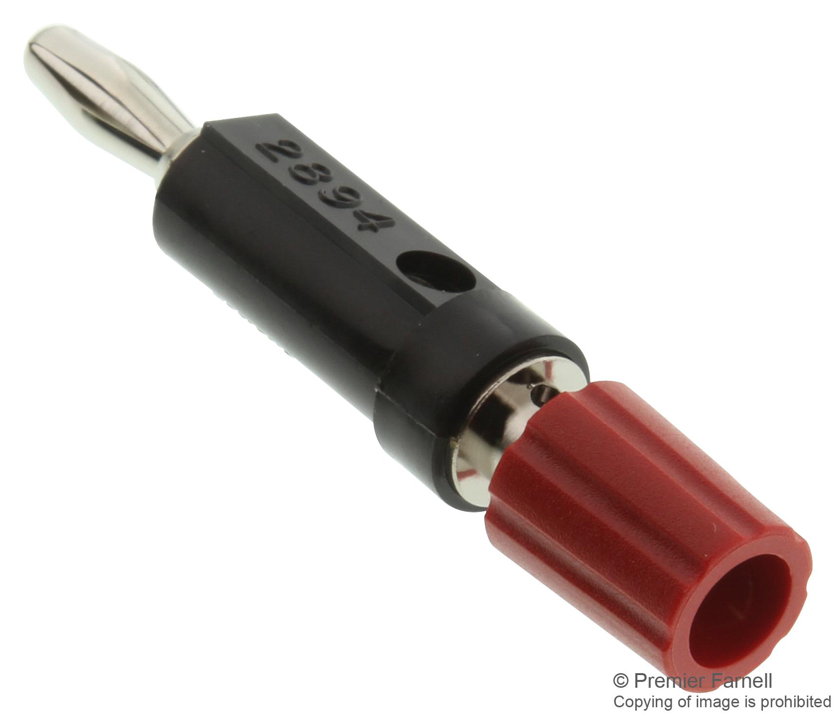 Pomona 2894-2 Adapter, Binding Post-Banana Plug, Red