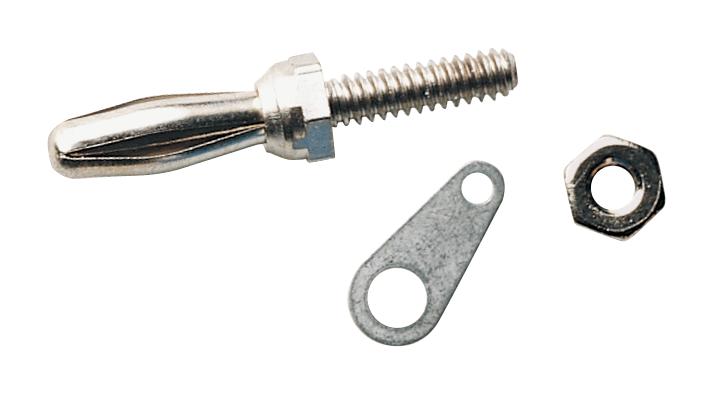 Pomona 3264 Banana Plug, 15A, Stud & Solder Lug