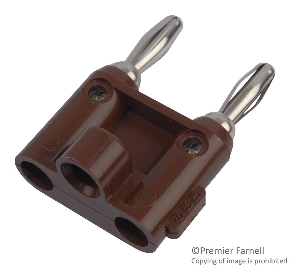 Pomona Mdp-1 Double Banana Plug, 15A, Screw, Brown