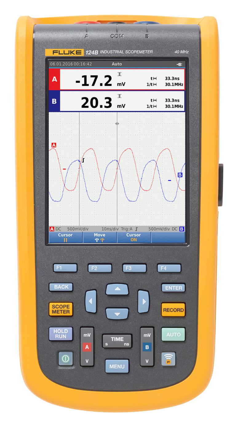 Fluke Fluke 124B/eu Handheld Oscilloscope, 40Mhz, 400Ksps