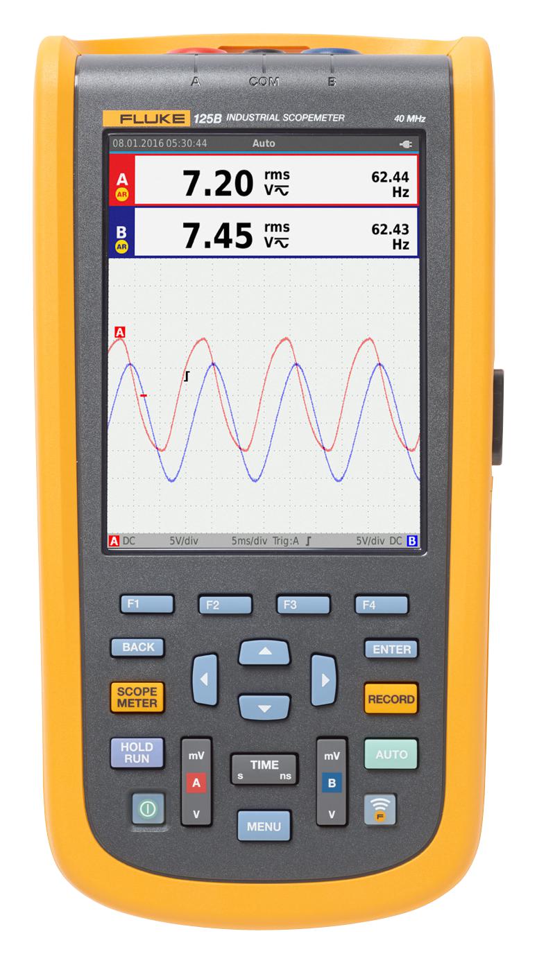 Fluke Fluke 123B/int Handheld Oscilloscope, 20Mhz, 400Ksps