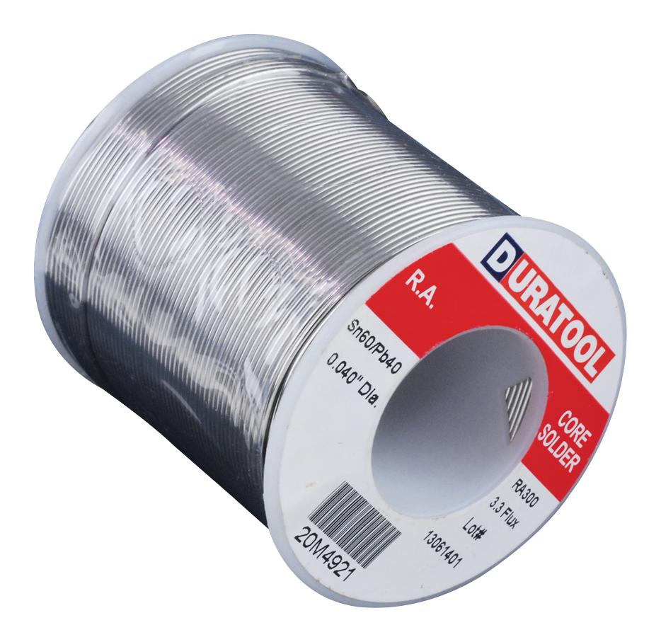 Duratool Spc22127 Solder Wire, 60/40 Sn/pb, 190 Deg C