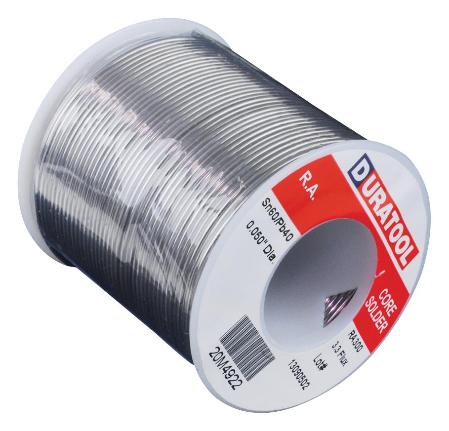 Duratool Spc22128 Solder Wire, 60/40 Sn/pb, 190 Deg C