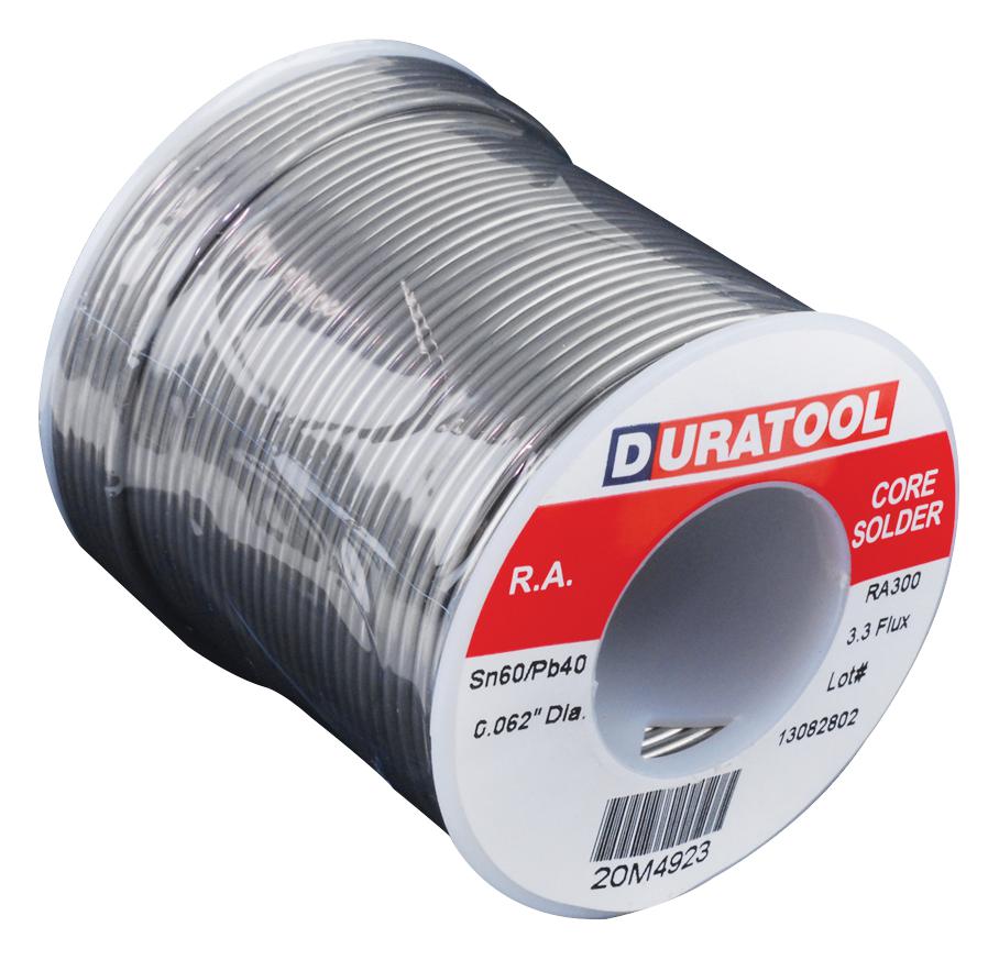 Duratool Spc22129 Solder Wire, 60/40 Sn/pb, 190 Deg C