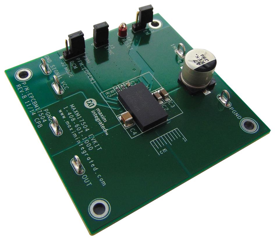 Analog Devices Maxm17504Evkit# Evaluation Board, Sync Buck Converter