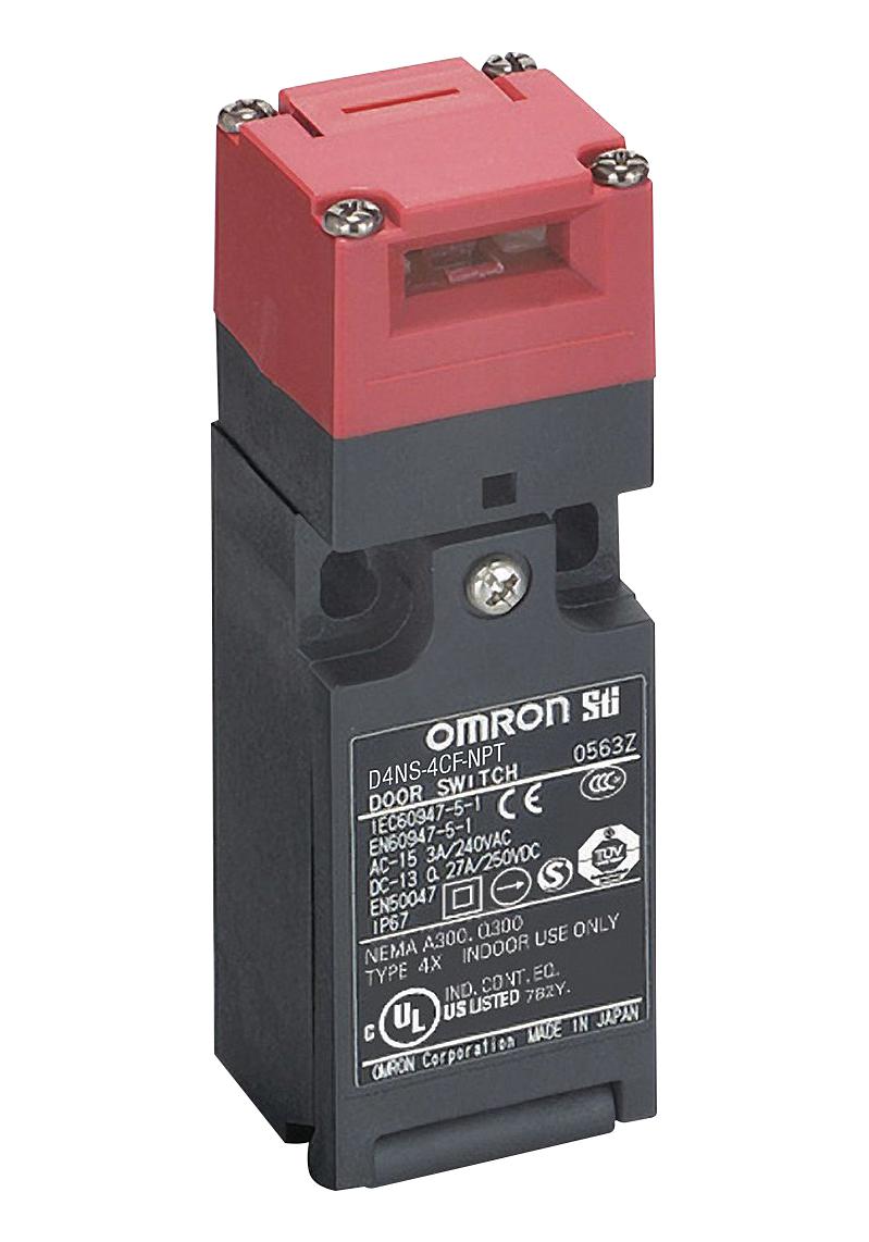 Omron Industrial Automation D4Ns1Bf Safety Interlock Switch, Dpst-Nc, 240V