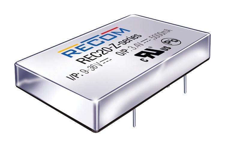 Recom Power Rec20-2415Dz Dc-Dc Converter, 2 O/p, 20W