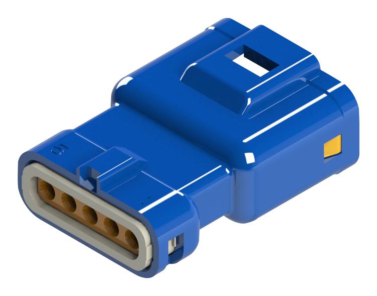 Edac 560-005-000-311 Plug Housing, 5Pos, Pbt, Blue