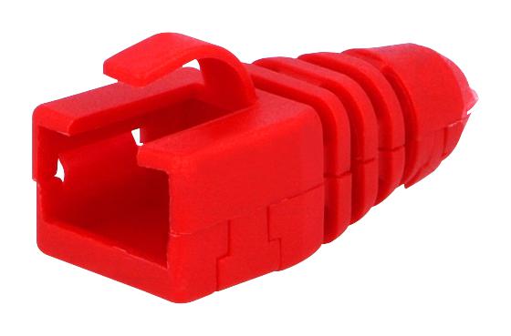 Mh Connectors Rj45Srb-Ret-R Strain Relief Boot, Rj45 Conn, Red, Pk10