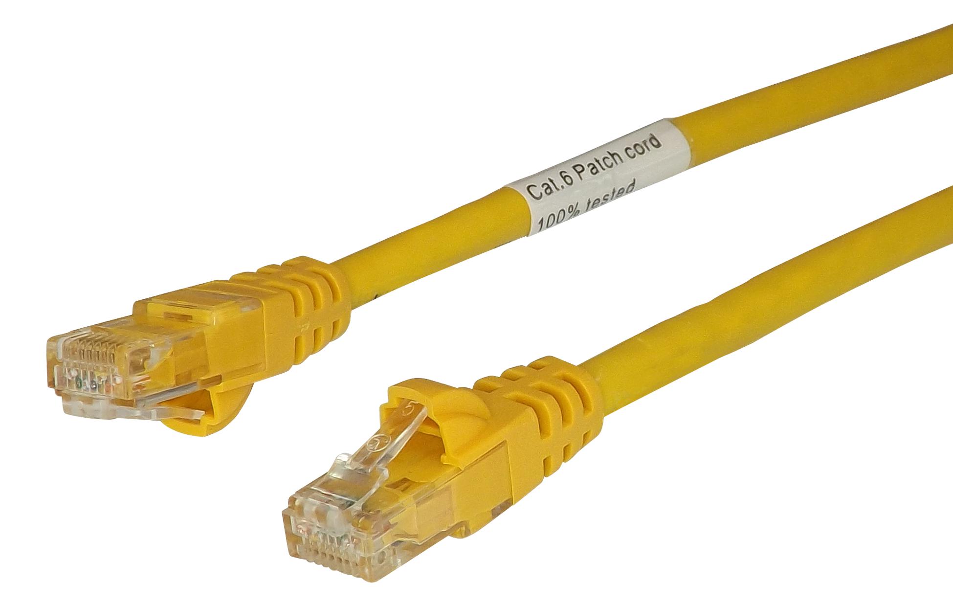 Tuk Sp2Yw Patch Cable, Rj45, Cat6, 2M, Yellow