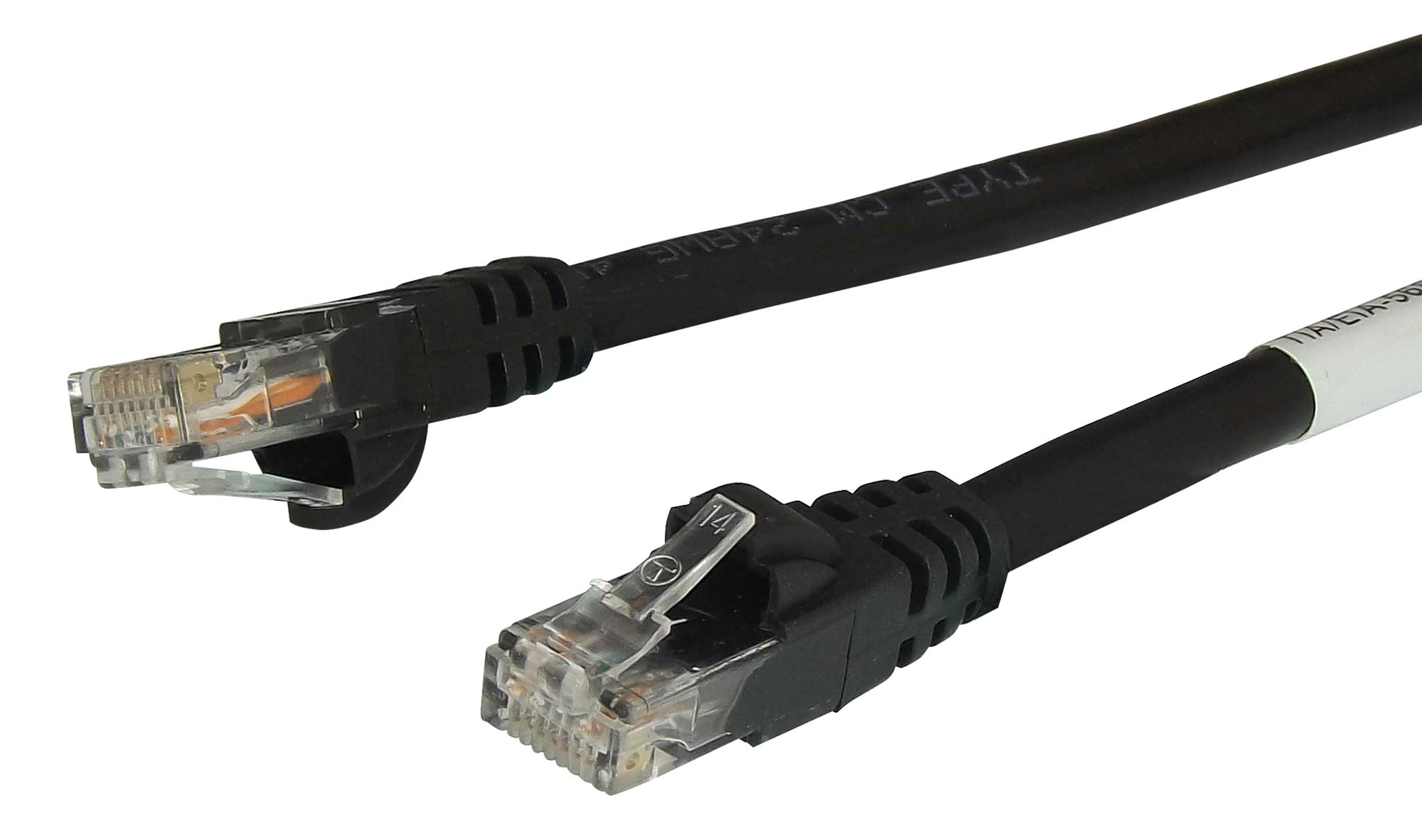 Tuk Sp1Bk Patch Cable, Rj45, Cat6, 1M, Black