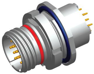 Amphenol Aerospace 2M801-009-07M13-37Sf Circular Conn, Rcpt, 13-37, Jam Nut