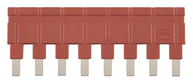 Harting 09330009836 Jumper, 8Pos, 16A, 6.7Mm, Red