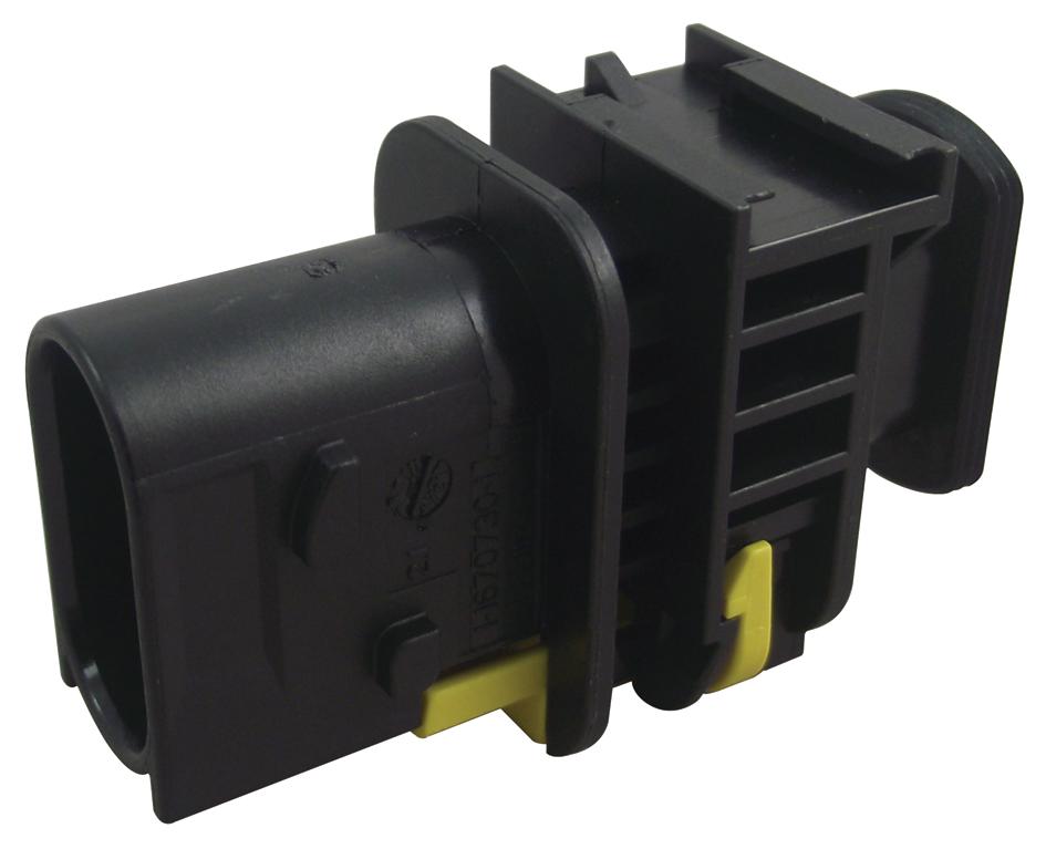 Te Connectivity 1-1670730-1 Plug Housing, 3Pos, Pbt Gf, Black