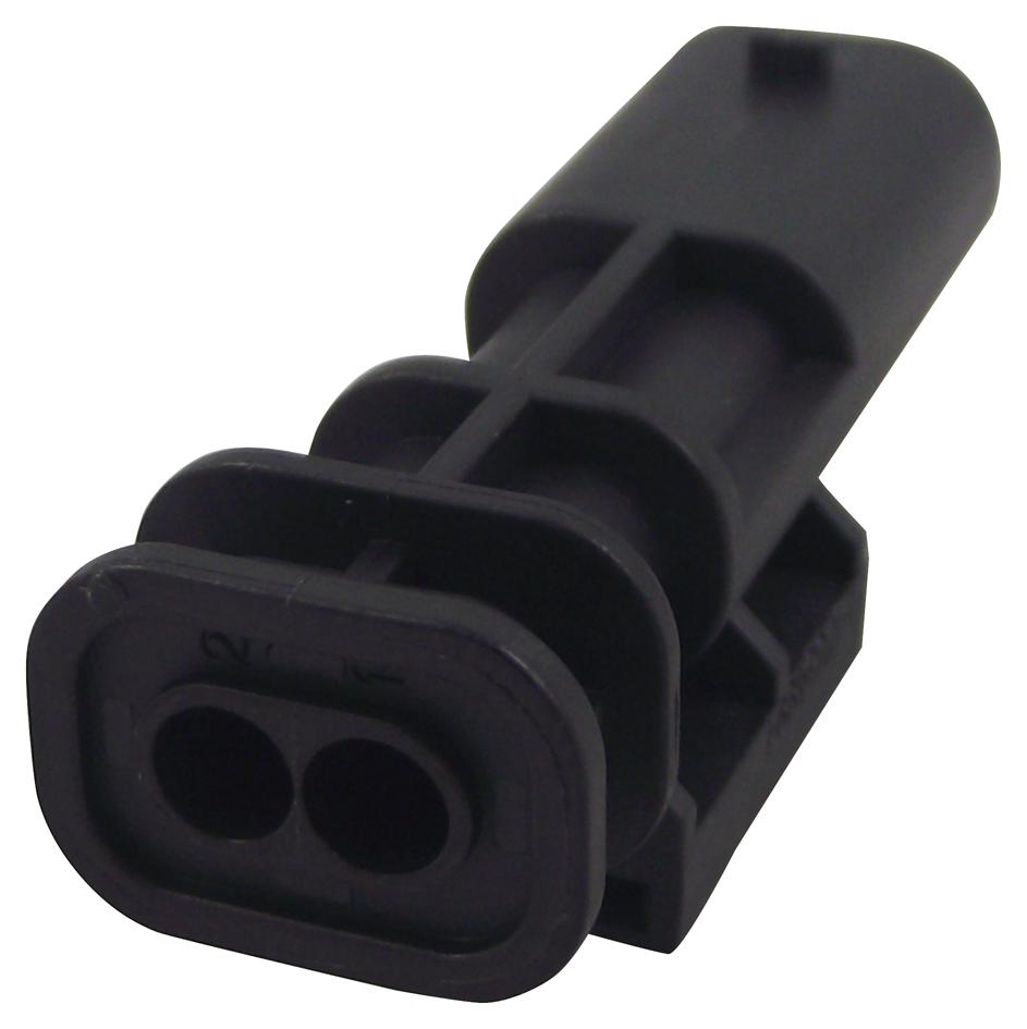 Amp - Te Connectivity 1-1703498-1 Plug Housing, 2Pos, Pbt Gf, Black