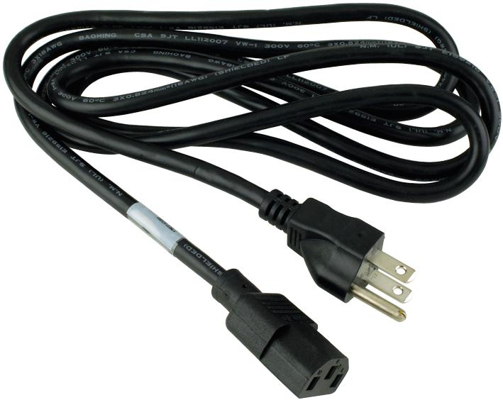 Volex 17600 Power Cord, Nema 5-15P/iec 60320 C13, 2M