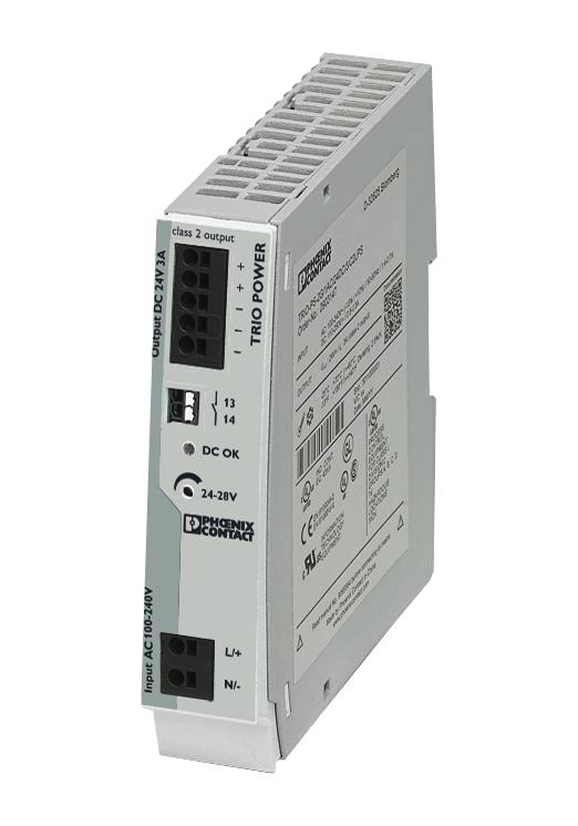 Phoenix Contact 2903147 Power Supply, Ac-Dc, 24V, 3A