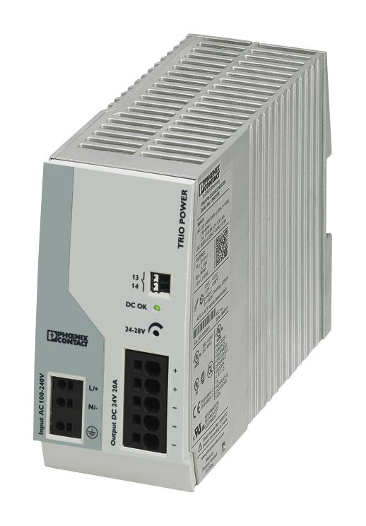 Phoenix Contact 2903151 Power Supply, Ac-Dc, 24V, 20A