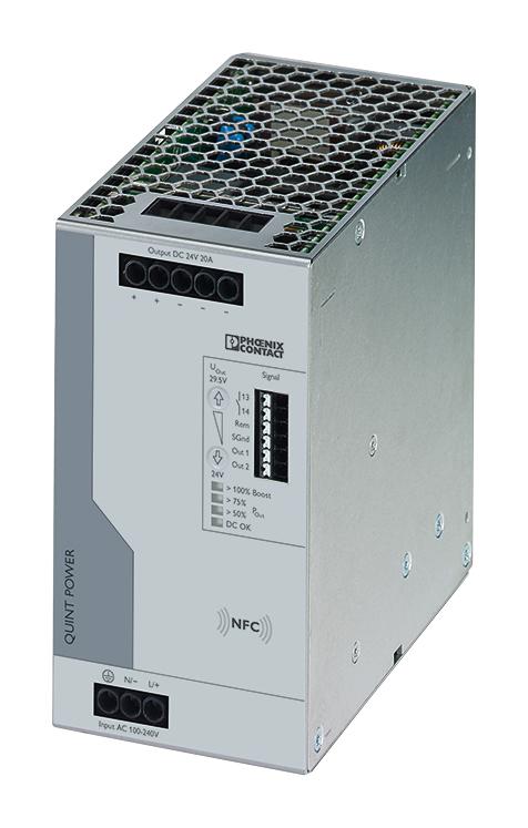 Phoenix Contact 2904602 Power Supply, Ac-Dc, 24V, 20A