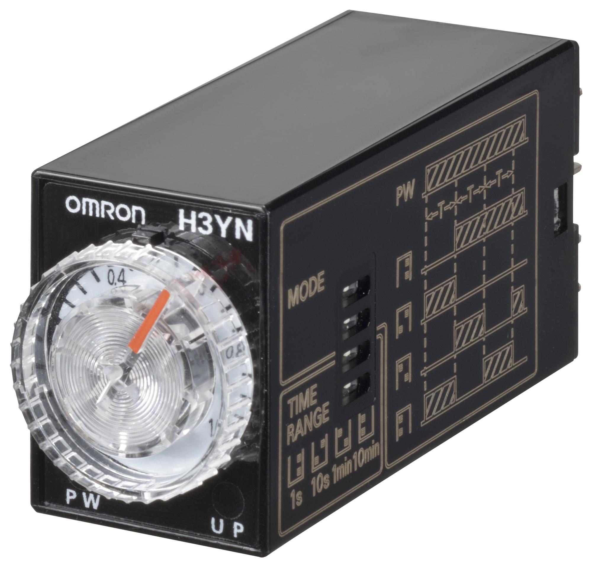 Omron Industrial Automation H3Yn-2-B 5 Dc125 Multifunction Timer, 0.1S-10Min, Dpdt