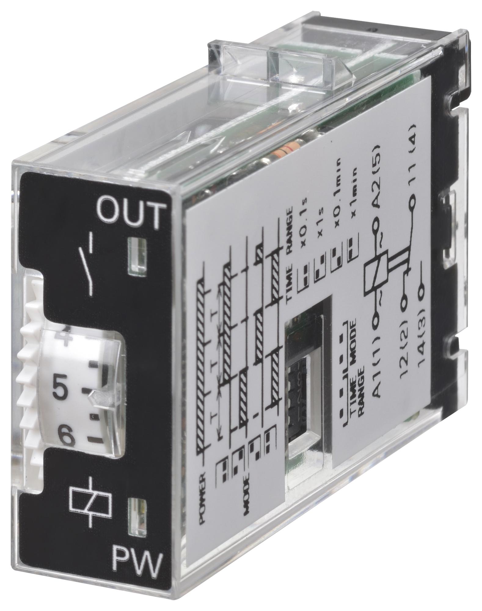 Omron Industrial Automation H3Rn-1-B  Dc12 Multifunction Timer, 0.1S-10Min, Spdt