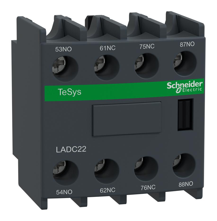 Schneider Electric Ladc22 Auxiliary Contact Block, 2No+2Nc