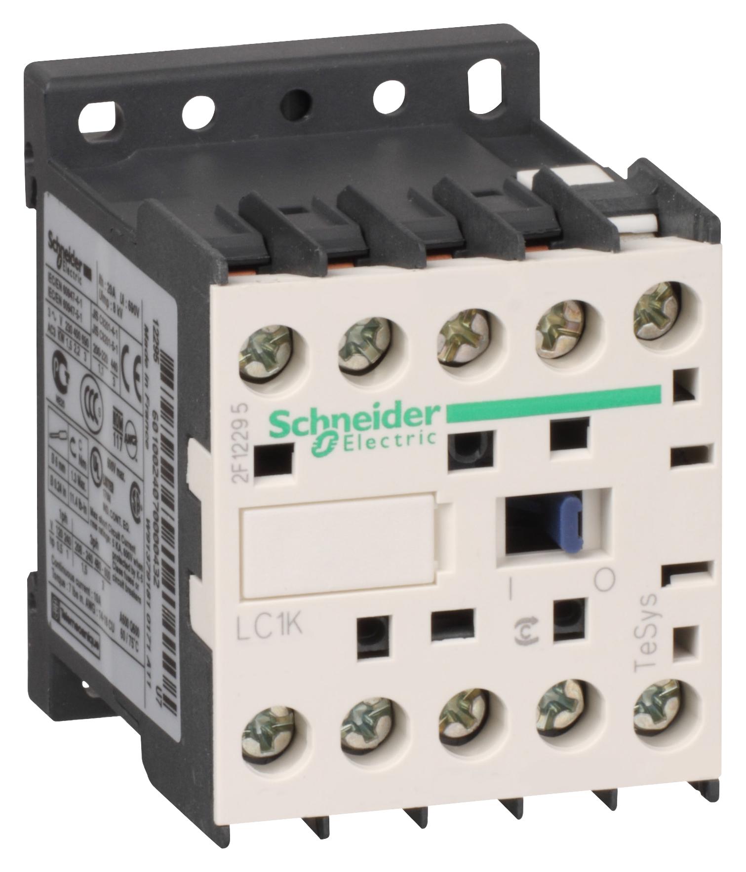 Schneider Electric Lc1K09008B7 Contactor, Dpst-No / Dpst-Nc, Din Rail