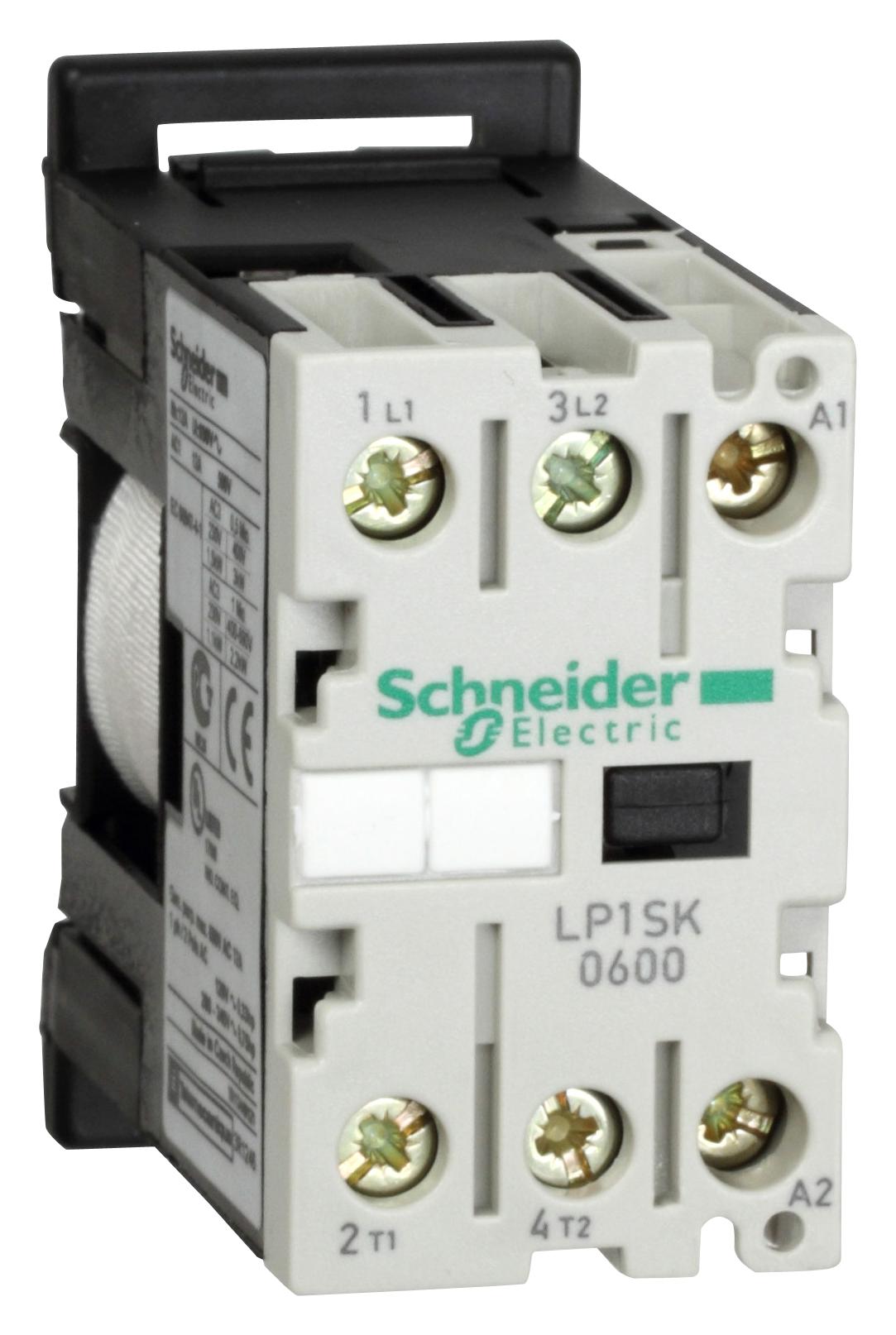 Schneider Electric Lp1Sk0600Jd Contactor, Dpst-No, 12Vdc, Din Rail