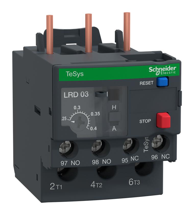 Schneider Electric Lrd03 Thermal Overload Relay, 0.25-0.4A