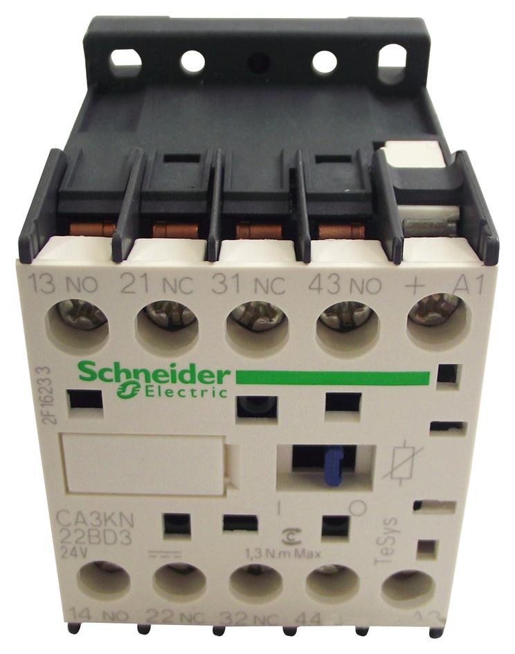 Schneider Electric Ca3Kn22Bd3 Contactor, Dpst-No/nc, 24V, Dinrail