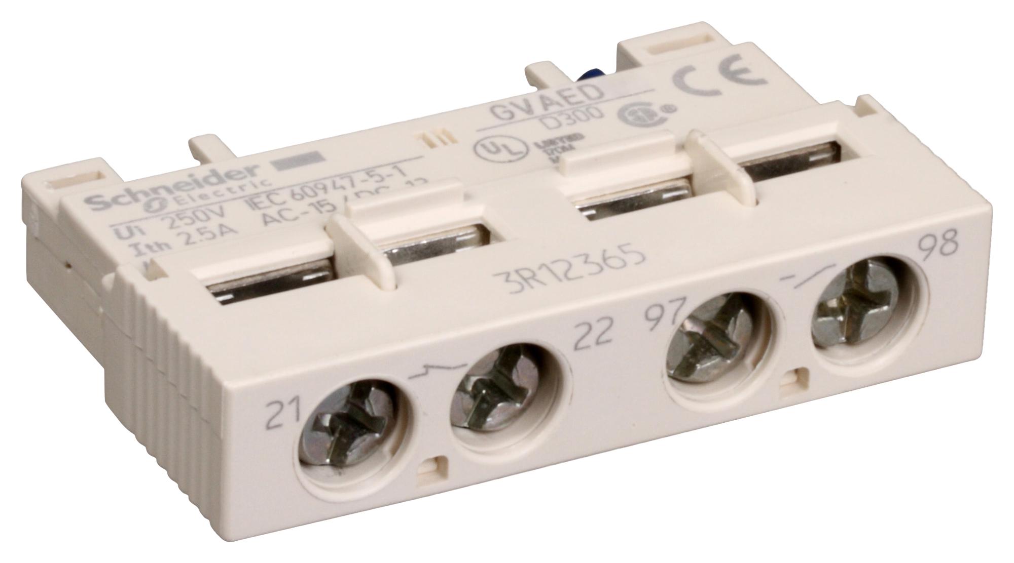 Schneider Electric Gvaed011 Auxiliary Contact Block, 1No + 1Nc