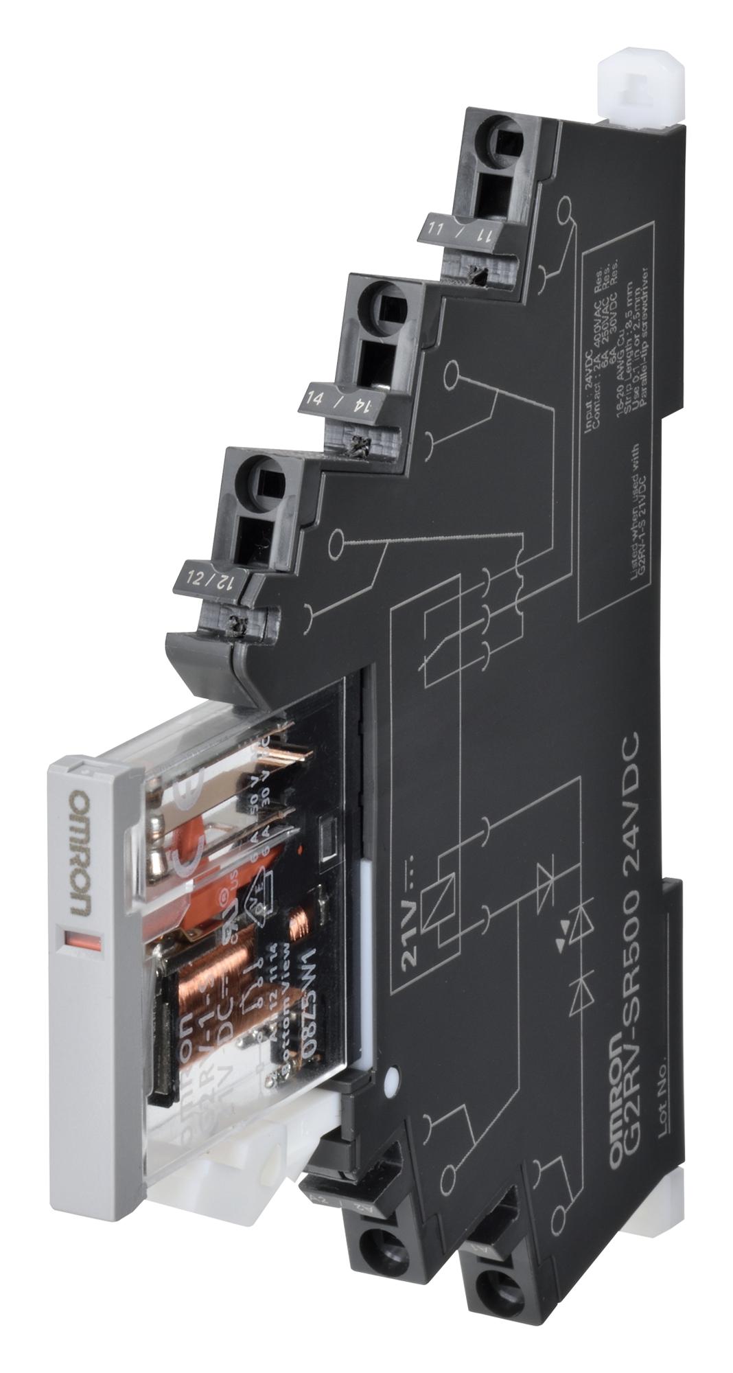 Omron Industrial Automation G2Rv-Sr500-Ap Ac110 Power Relay, 110Vac, 6A, Spdt, Din Rail