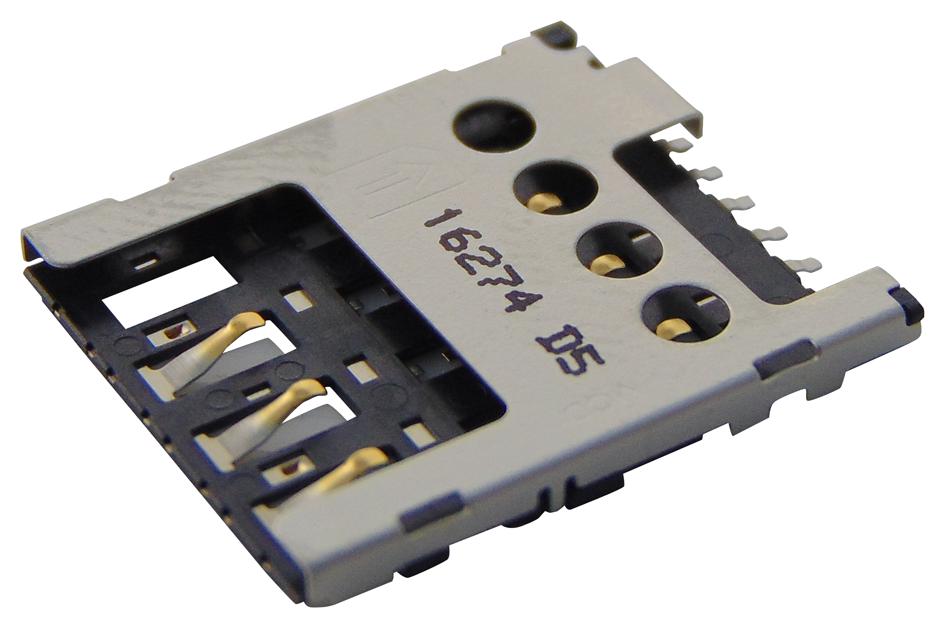 Molex / Partner Stock 78646-3001 Connector, Micro Sim, 6Pos