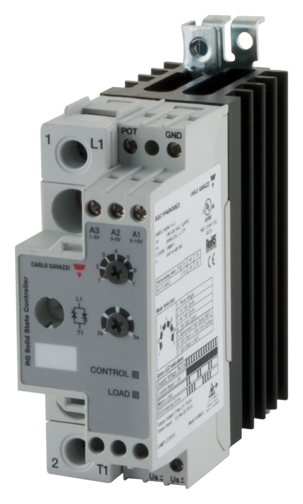 Carlo Gavazzi Rgc1P23V30Ed Solid State Contactor, 85-265Vac, 30A