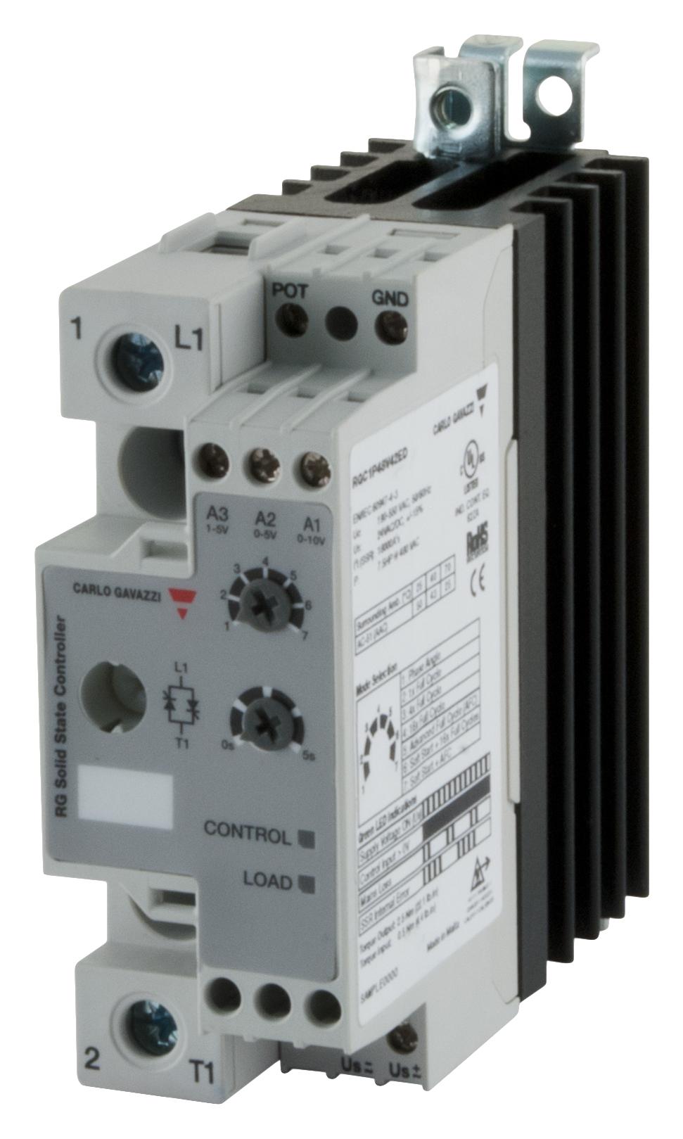 Carlo Gavazzi Rgc1P48V42Ed Solid State Contactor, 190-550Vac, 43A