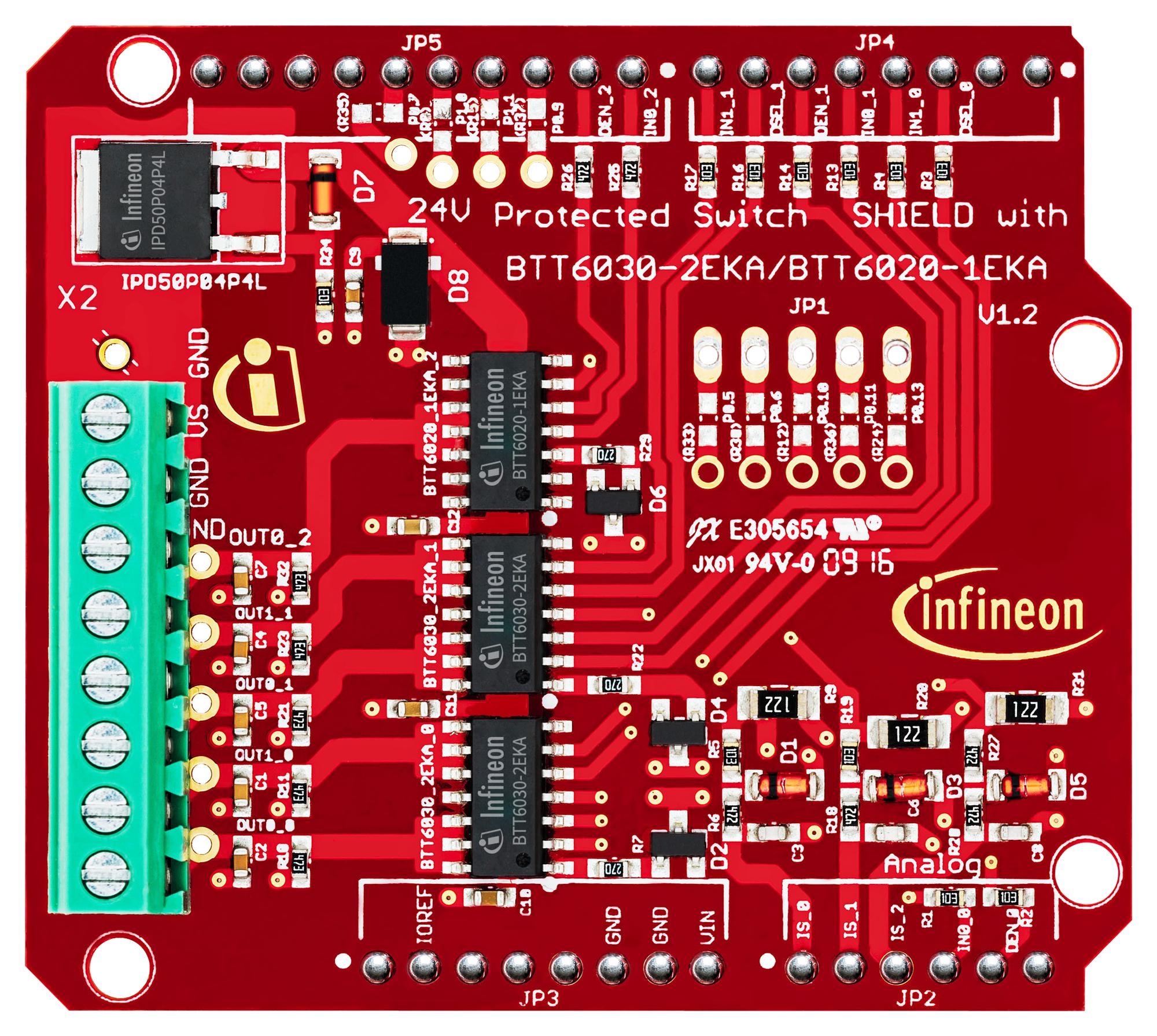 Infineon 24Vshieldbtt6030Tobo1 Eval Board, 24V Protected Switch Shield