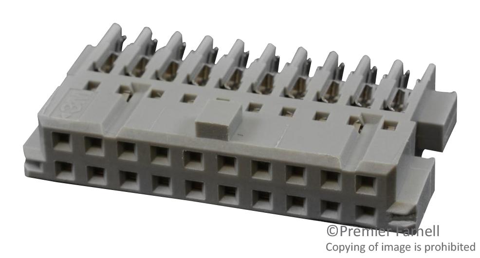 3M Chg2020J01010Kep Connector, Rcpt, 20Pos, 2Row, 2.54Mm