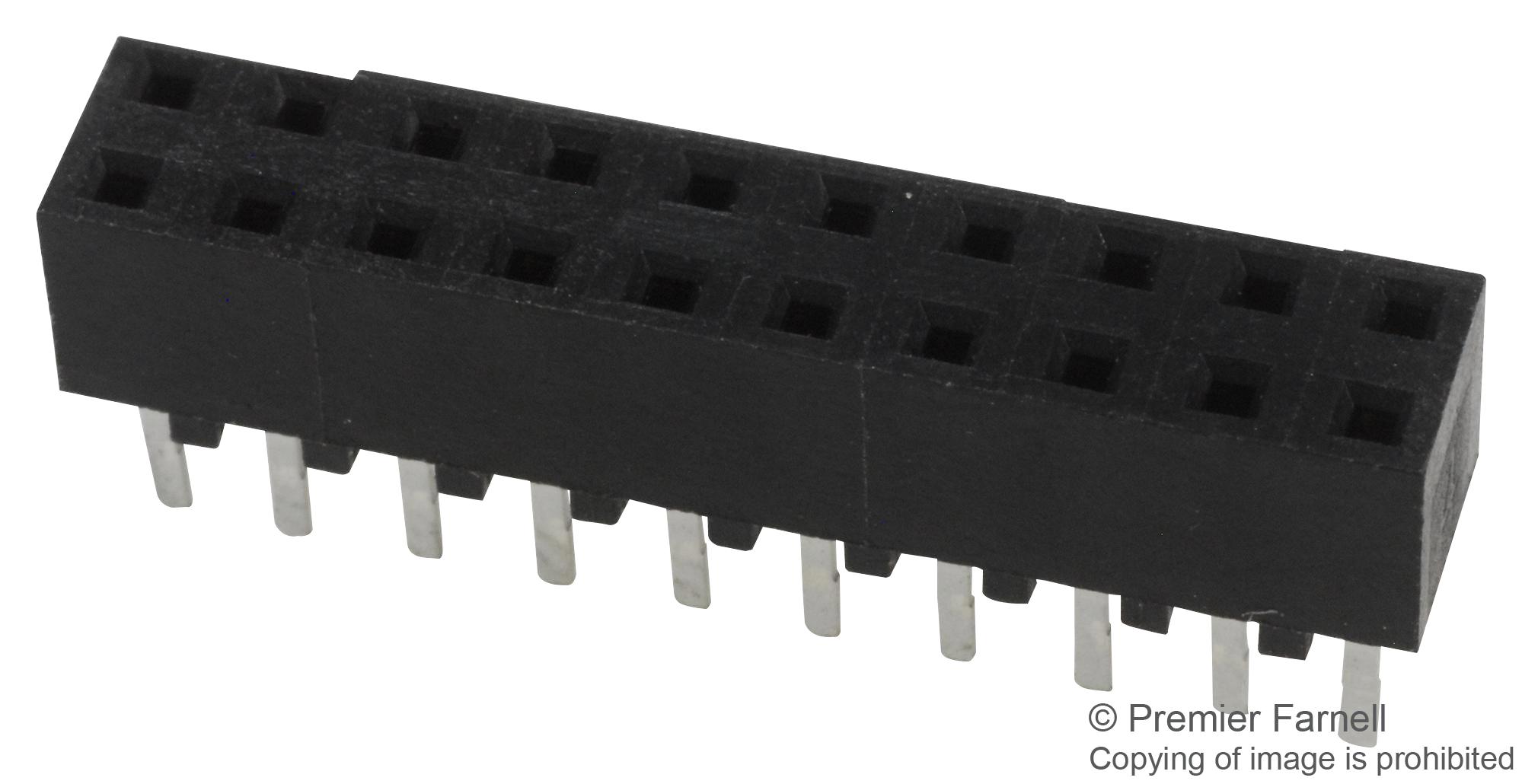 3M 150220-6002-Rb Connector, Receptacle, 20Pos, 2Row, 2Mm