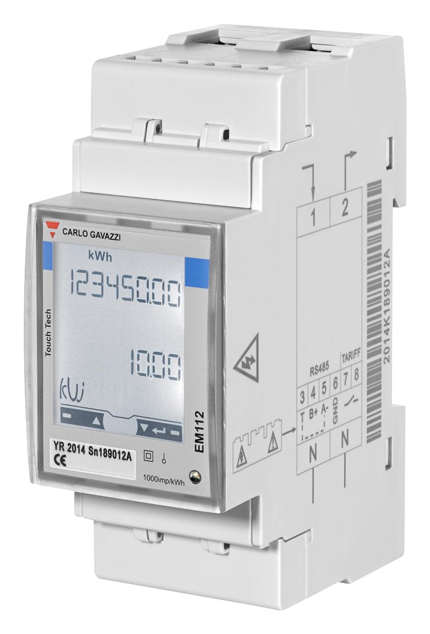 Carlo Gavazzi Em112Dinav01X01Pfb Digital Energy Meter, 1-Phase, 230Vac