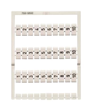 Wago 793-5666 Terminal Block Marker, 1-50, 5Cards