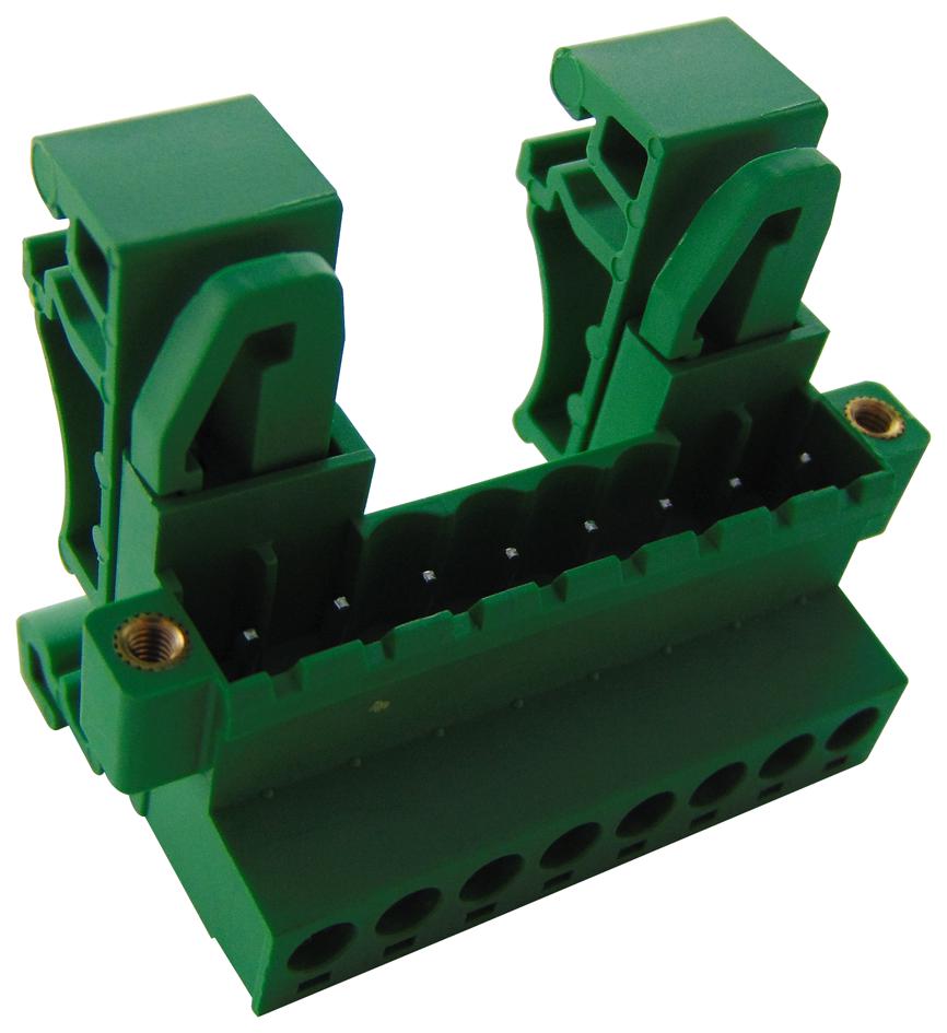 Camdenboss Ctbpd96Hg/8Fl Terminal Block, Din Rail, 8Pos, 14Awg