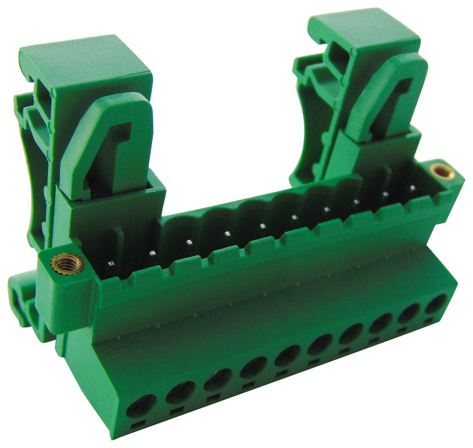 Camdenboss Ctbpd96Hg/10Fl Terminal Block, Din Rail, 10Pos, 14Awg