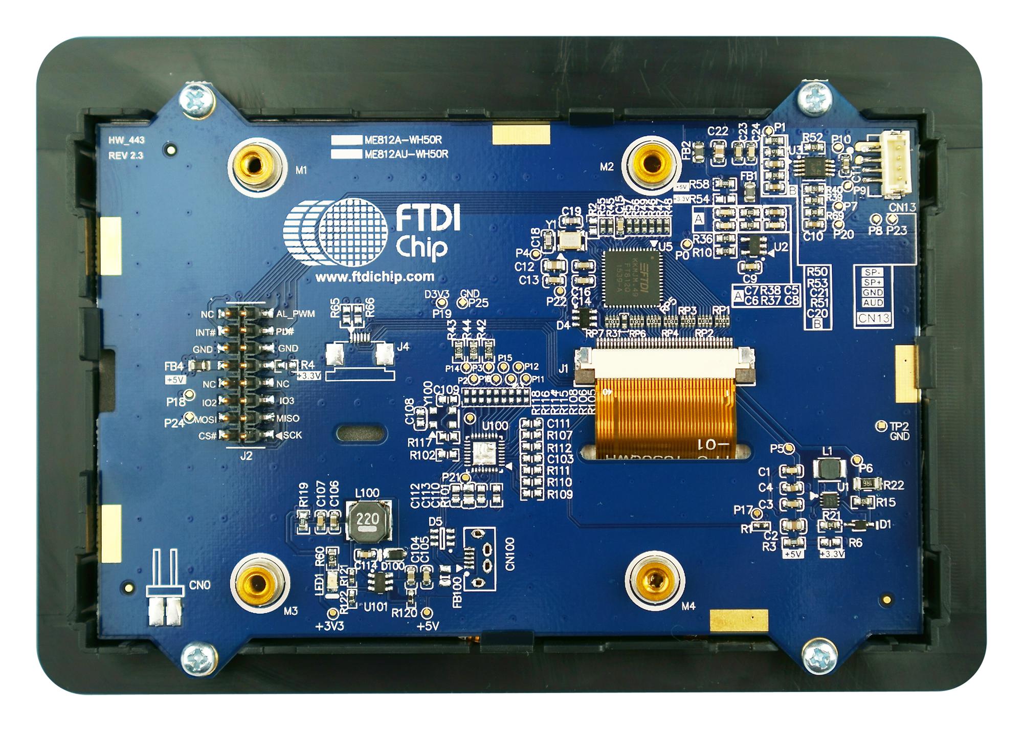 Bridgetek Me812A-Wh50R Dev Module, 800X480 Tft Lcd Display