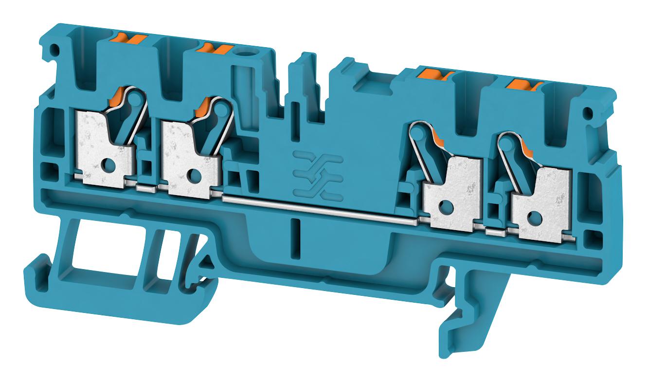 Weidmuller 1521700000 Terminal Block, Din Rail, 4Pos, 12Awg