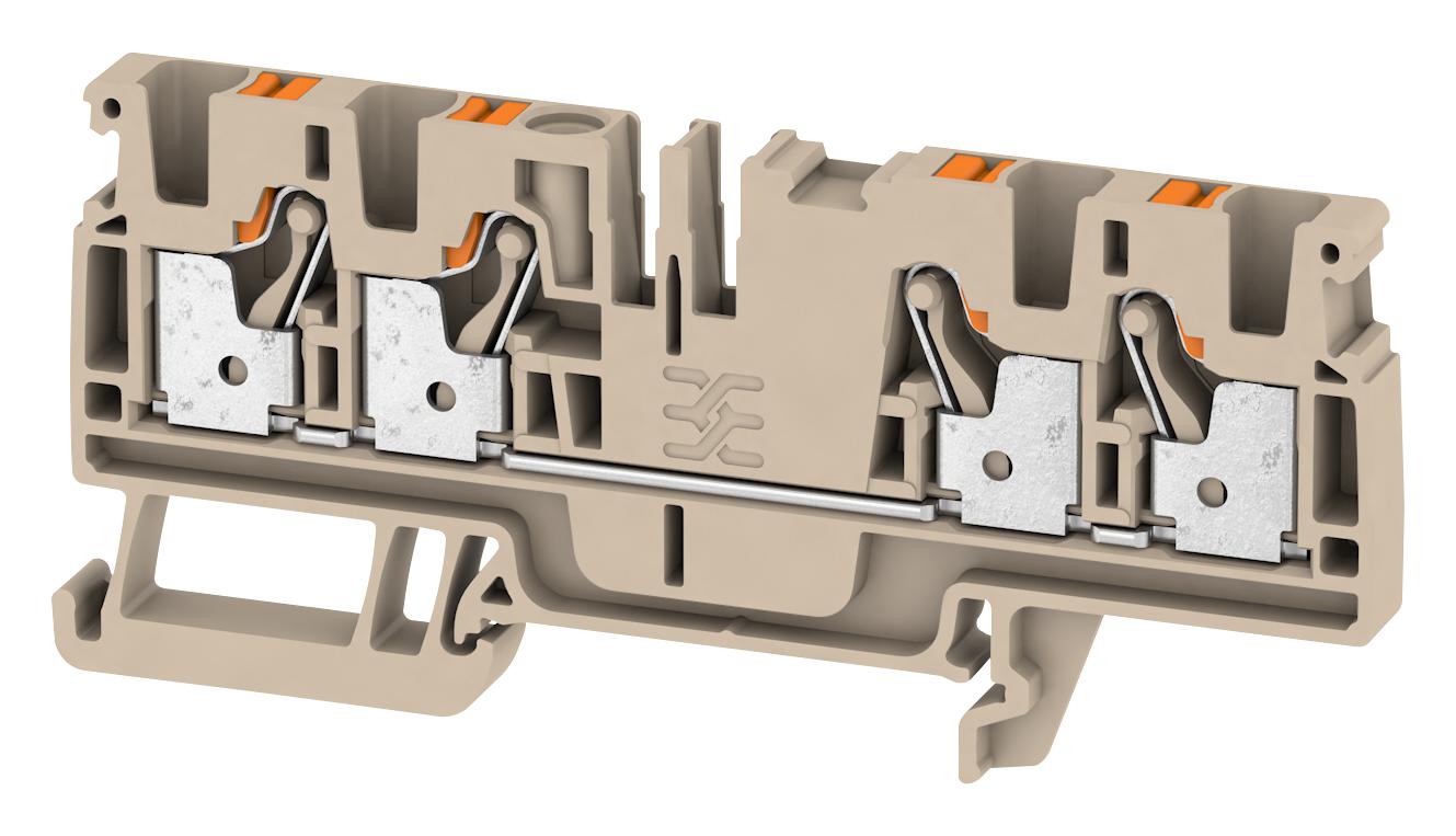 Weidmuller 2051500000 Terminal Block, Din Rail, 4Pos, 12Awg