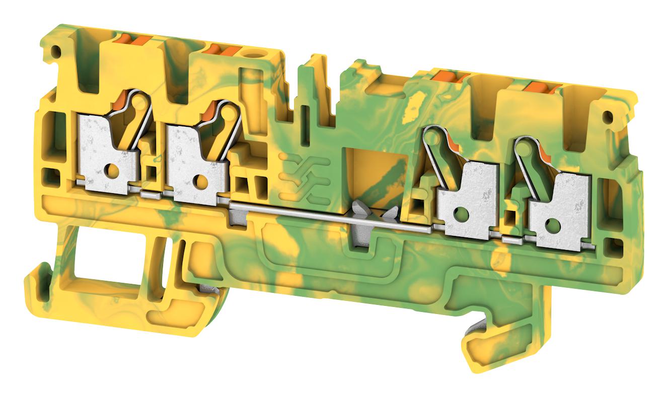 Weidmuller 1521540000 Terminal Block, Din Rail, 4Pos, 12Awg